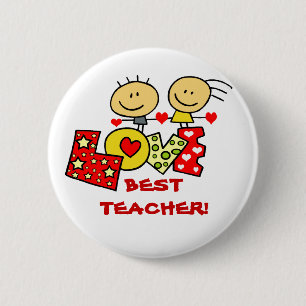 BADGE ROND 5 CM LE MEILLEUR PROFESSEUR