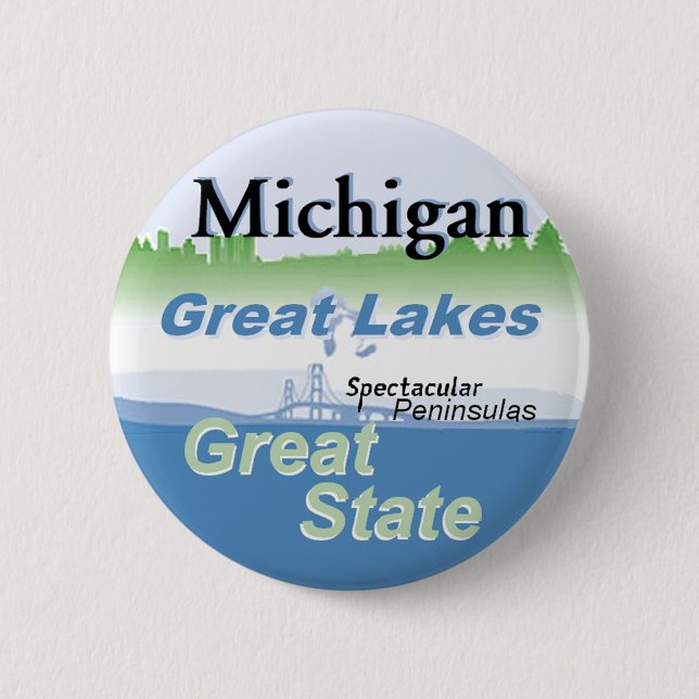 BADGE ROND 5 CM LE MICHIGAN (Devant)