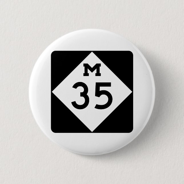 Badge Rond 5 Cm Le Michigan M-35 (Devant)