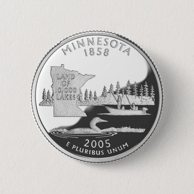 Badge Rond 5 Cm Le Minnesota (Devant)