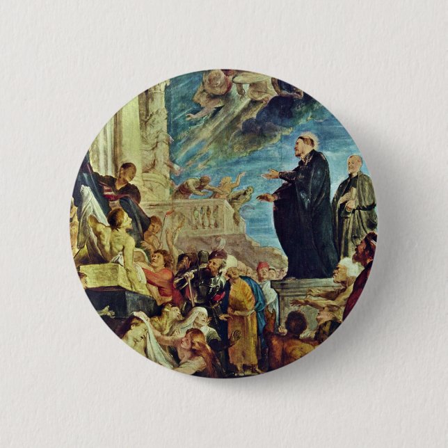 Badge Rond 5 Cm Le miracle de St Francis Xavier par Rubens Peter (Devant)
