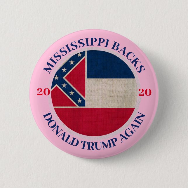 Badge Rond 5 Cm Le Mississippi renonce à Trump (Devant)