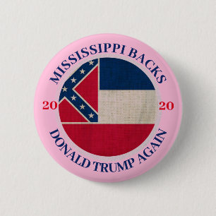 Badge Rond 5 Cm Le Mississippi repousse Trump