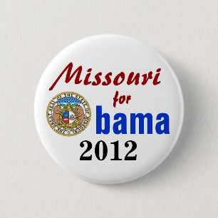 Badge Rond 5 Cm Le Missouri pour Obama 2012