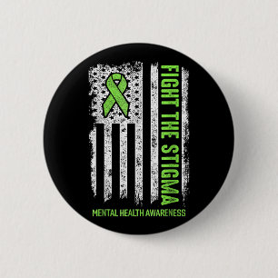 Badge Rond 5 Cm Le Mois de la sensibilisation à la santé mentale L