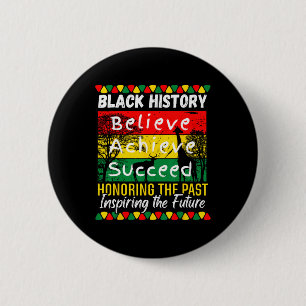 Badge Rond 5 Cm Le Mois de l'histoire des Noirs croit réussir Mela