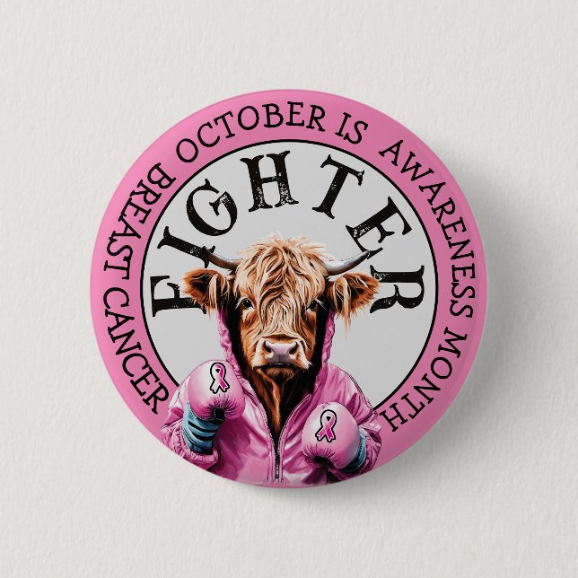 Badge Rond 5 Cm Le mois d'octobre est le symbole de lutte contre l (Devant)