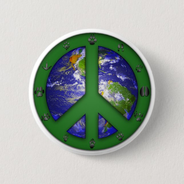 Badge Rond 5 Cm Le monde animal coexistent (Devant)