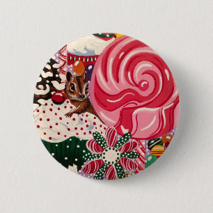 Badge Rond 5 Cm "Le monde de la menthe poivrée de Mme Elizabeth"