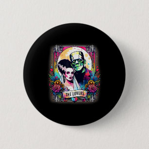 Badge Rond 5 Cm Le Monster Frankenstein Et Marier Les Amateurs Tar