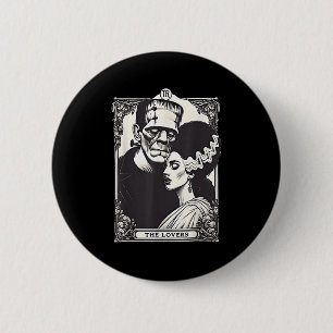 Badge Rond 5 Cm Le Monster Frankenstein Et Marier Les Amateurs Tar