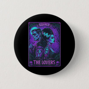 Badge Rond 5 Cm Le Monster Frankenstein Et Marier Les Amateurs Tar