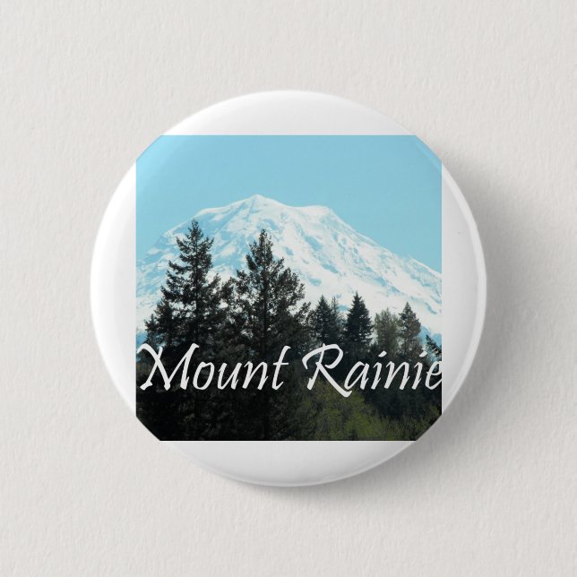 Badge Rond 5 Cm Le mont Rainier (Devant)