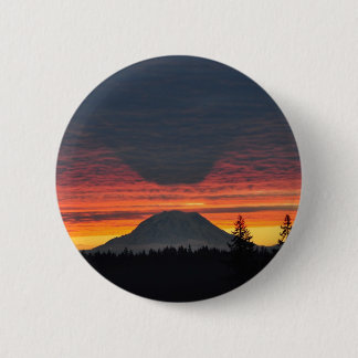 Badge Rond 5 Cm Le mont Rainier et c'est ombre