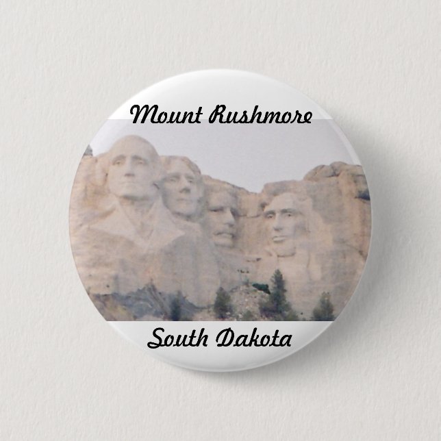 Badge Rond 5 Cm Le mont Rushmore (Devant)