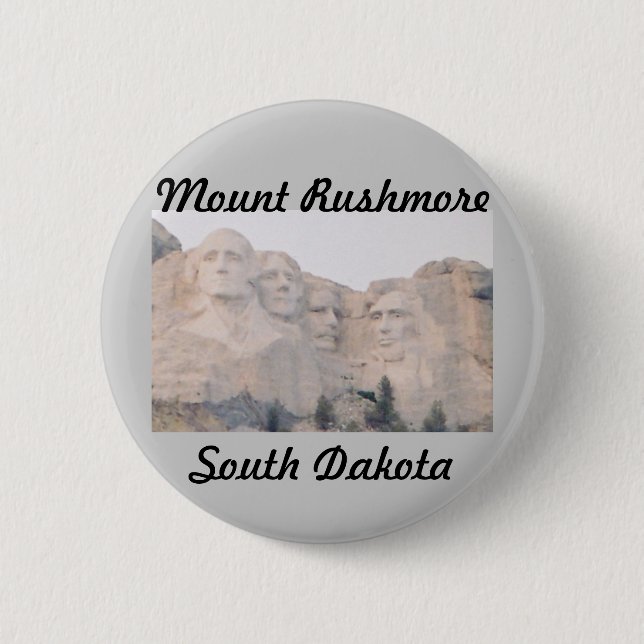 Badge Rond 5 Cm Le mont Rushmore (Devant)