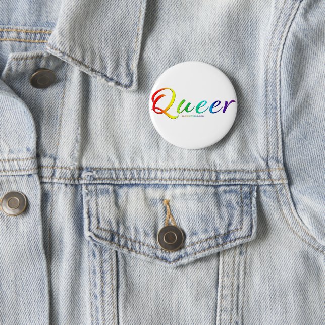 Badge Rond 5 Cm Le mot unique expressif et étrange de SlipperyJoe  (En situation)