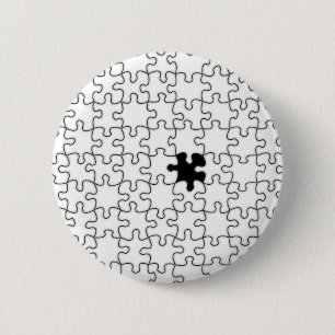 Badge Rond 5 Cm Le Motif de pièce de casse-tête manquant