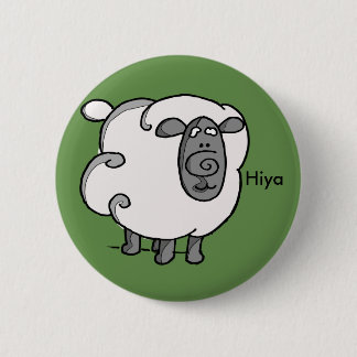Badge Rond 5 Cm Le mouton irlandais indique salut