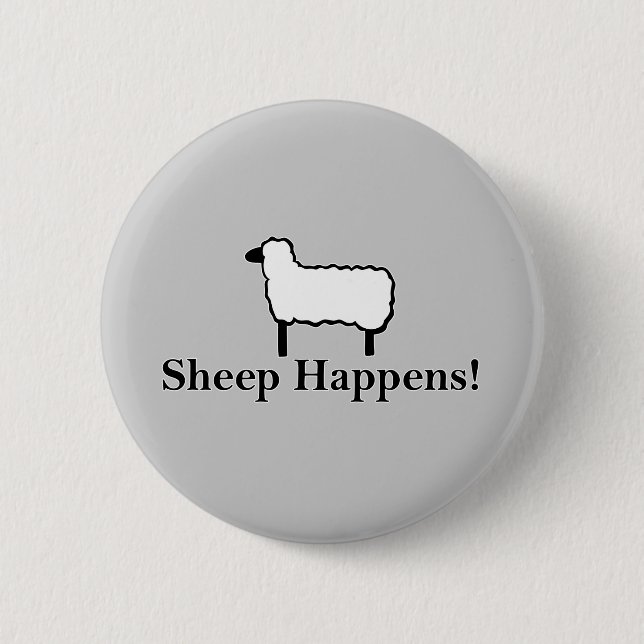 Badge Rond 5 Cm Le mouton se produit ! (Devant)