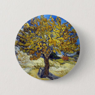 Badge Rond 5 Cm Le Mulberry Tree, Vincent van Gogh. Vintage