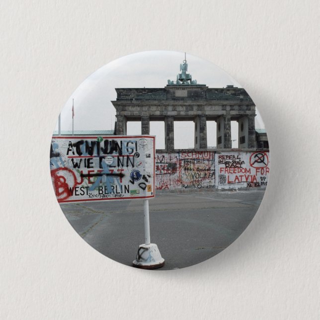 Badge Rond 5 Cm Le mur de Berlin (Devant)