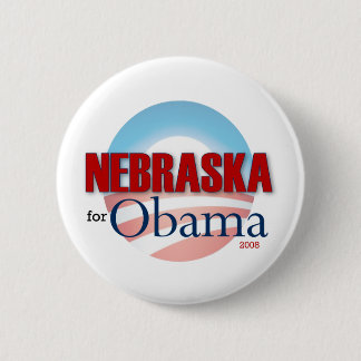Badge Rond 5 Cm Le NÉBRASKA pour Obama