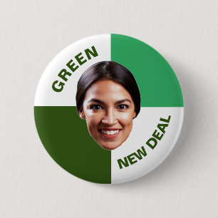 Badge Rond 5 Cm Le New Deal vert de l'AOC