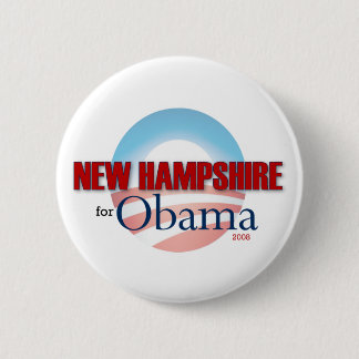 Badge Rond 5 Cm Le NEW HAMPSHIRE pour Obama