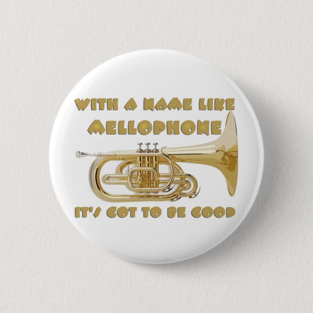 Badge Rond 5 Cm Le nom aiment Mellophone (Devant)