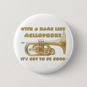 Badge Rond 5 Cm Le nom aiment Mellophone