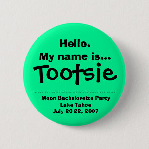 Badge Rond 5 Cm Le nom de Hello.My est pied