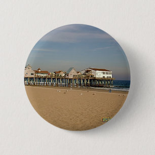Badge Rond 5 Cm Le Old Orchard Beach Pier