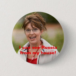 Badge Rond 5 Cm le palin 2 de Sarah, je peux voir la Russie de ma