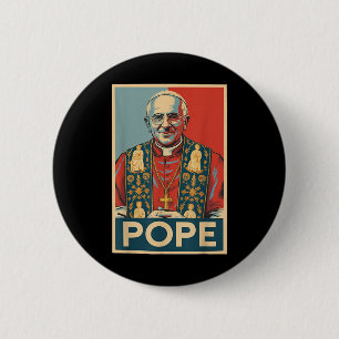 Badge Rond 5 Cm Le Pape de l'élection catholique Leo Xiv Le Pape c