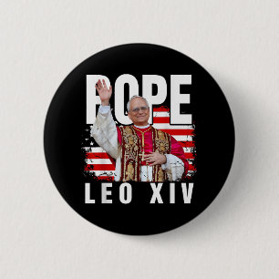 Badge Rond 5 Cm Le Pape Leo Xiv Nouveau Pape Premier Pape Américai