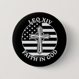 Badge Rond 5 Cm Le pape Léon le 16ème Léon XIV