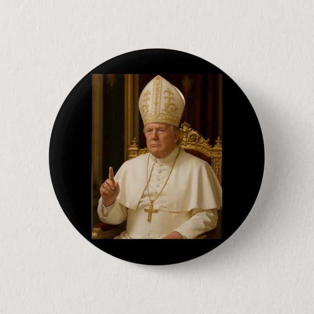 Badge Rond 5 Cm Le pape Trump drôle (Devant)