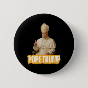 Badge Rond 5 Cm Le pape Trump drôle Trump Vatican Christian Retro 