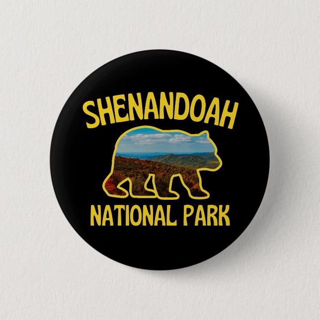 Badge Rond 5 Cm Le Parc national de Shenandoah (Devant)