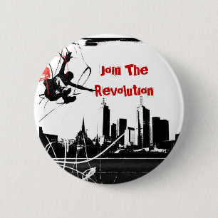 Badge Rond 5 Cm le parkour, joignent la révolution