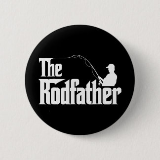 Badge Rond 5 Cm Le Parrain de la pêche drôle humour de papa pêcheu