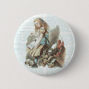 Badge Rond 5 Cm Le pays des merveilles vintage d'Alice favorise la