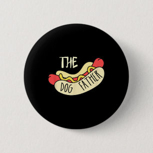 Badge Rond 5 Cm Le père chien BBQ Hot Dog Papa Fête des Pères Gril