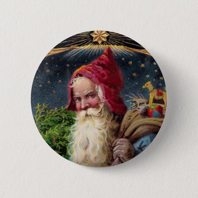 Badge Rond 5 Cm Le père noël (Devant)