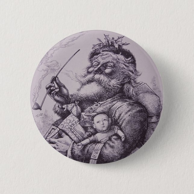 Badge Rond 5 Cm Le père noël (Devant)