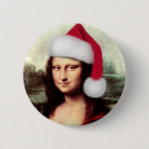 Badge Rond 5 Cm Le Père Noël de Mona Lisa