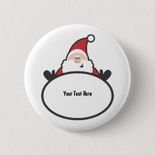 Badge Rond 5 Cm Le père noël (personnalisable)