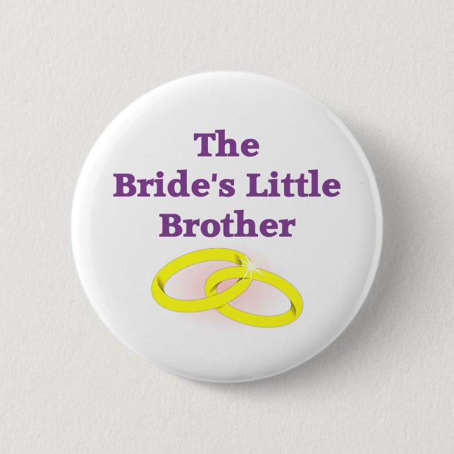 Badge Rond 5 Cm Le petit frère de la mariée (Devant)