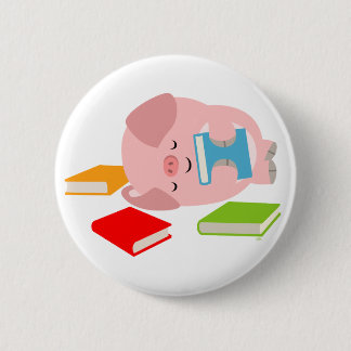 Badge Rond 5 Cm Le petit insigne de bouton d'amoureux des livres